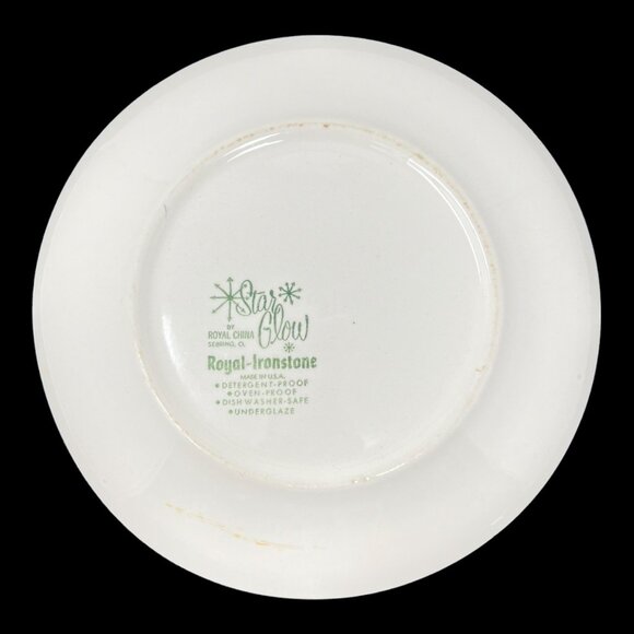 2- Star Glow Royal China Royal-Ironstone Plates Atomic Star Retro Vtg 10 in USA - Picture 3 of 6